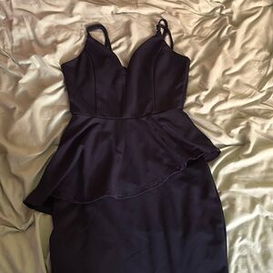 Blue Dress with little frilly  worn once. Size Small from Charlotte Russe.